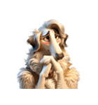 3D Art Dog Friends Borzoi Simple（個別スタンプ：9）