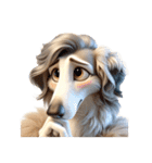 3D Art Dog Friends Borzoi Simple（個別スタンプ：10）