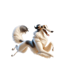 3D Art Dog Friends Borzoi Simple（個別スタンプ：17）