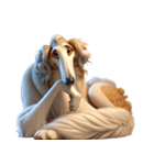 3D Art Dog Friends Borzoi Simple（個別スタンプ：20）