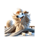 3D Art Dog Friends Borzoi Simple（個別スタンプ：36）