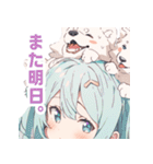 頭に犬乗ってる少女。その2（個別スタンプ：40）