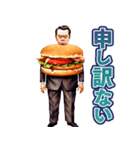 ハンバーガーおじさん（個別スタンプ：3）