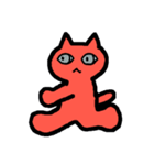 ポップな赤ネコ（個別スタンプ：6）
