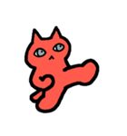 ポップな赤ネコ（個別スタンプ：7）