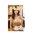 日本語カフェ美女モデル（個別スタンプ：14）
