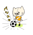 サッカーをする猫（個別スタンプ：6）