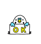 セキセイインコ（青色ブルー）LINEスタンプ（個別スタンプ：5）