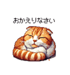 ドット絵 スコティッシュフォールド 茶  40（個別スタンプ：29）