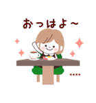 【カフェ女子】モカちゃん♡名前入力OK（個別スタンプ：6）
