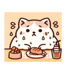 ♡汗っかき猫♡食べ盛りver.①（個別スタンプ：16）