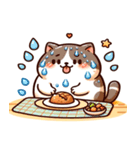 ♡汗っかき猫♡食べ盛りver.①（個別スタンプ：17）