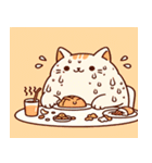 ♡汗っかき猫♡食べ盛りver.①（個別スタンプ：18）