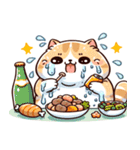 ♡汗っかき猫♡食べ盛りver.①（個別スタンプ：28）