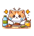 ♡汗っかき猫♡食べ盛りver.①（個別スタンプ：32）