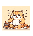 ♡汗っかき猫♡食べ盛りver.①（個別スタンプ：37）