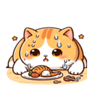 ♡汗っかき猫♡食べ盛りver.①（個別スタンプ：38）