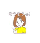 女の子(リアクション色々)（個別スタンプ：1）