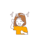 女の子(リアクション色々)（個別スタンプ：13）