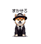 ドット絵 マフィアな柴犬 悪党 40種（個別スタンプ：22）