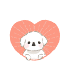 犬っ子ペロ〈愛がいっぱい:白〉（個別スタンプ：5）