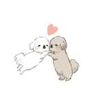 犬っ子ペロ〈愛がいっぱい:白〉（個別スタンプ：9）