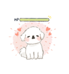 犬っ子ペロ〈愛がいっぱい:白〉（個別スタンプ：19）