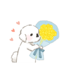犬っ子ペロ〈愛がいっぱい:白〉（個別スタンプ：40）