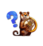 金管楽器奏者のための動物スタンプTr,Tb,Hr（個別スタンプ：11）