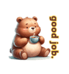 Chubby Bear’s Daily Expressions（個別スタンプ：38）