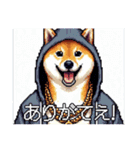 ドット絵 ラッパー柴犬（個別スタンプ：25）