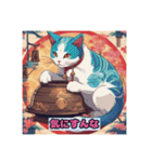 ねこ浮世絵 Wonderland（個別スタンプ：26）