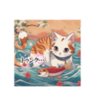 ねこ浮世絵 Wonderland（個別スタンプ：35）