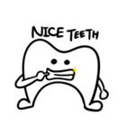 歯のスタンプ。nice teeth（個別スタンプ：1）