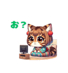 ケモ顔猫（個別スタンプ：3）