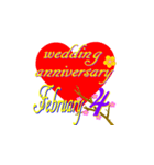 ♥️ポップUP♥️結婚記念日2月1～15日（個別スタンプ：4）