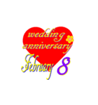 ♥️ポップUP♥️結婚記念日2月1～15日（個別スタンプ：8）