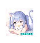 ネコとねこっ娘（個別スタンプ：39）