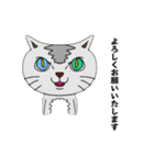 仕事、普段の日常使える。敬語で丁寧なねこ（個別スタンプ：7）