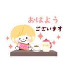 【カフェ女子】ラテちゃん♡毎日の敬語2（個別スタンプ：2）