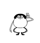 おかっぱ丸めがね（個別スタンプ：9）