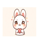 ウサギの気持ち H（個別スタンプ：4）