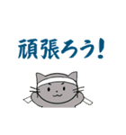 【動く】文字大きめ ねこのスタンプ（個別スタンプ：17）