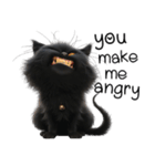 怒っている黒猫（個別スタンプ：3）