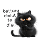 怒っている黒猫（個別スタンプ：16）