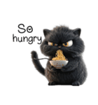 怒っている黒猫（個別スタンプ：19）