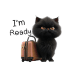 怒っている黒猫（個別スタンプ：23）