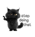 怒っている黒猫（個別スタンプ：24）