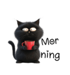 怒っている黒猫（個別スタンプ：25）