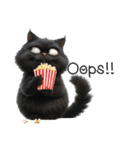 怒っている黒猫（個別スタンプ：29）
